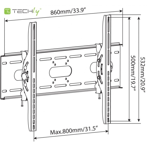 Uchwyt ścienny Tv Lcd/led 42-80 Cali 80kg Uchylny Slim